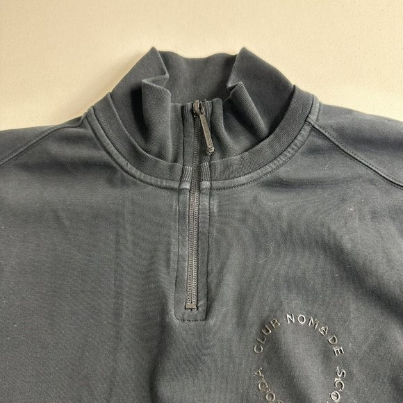 Scotch & Soda Club Nonade Men’s 1/2 Zip Pullover Sweatshirt Black Mens Size M - Picture 3 of 9